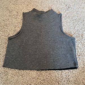Gray Crop Top